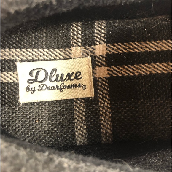 Deluxe by DearFoams Men’s Slippers Size 9-10 Dark Gray - Picture 5 of 7